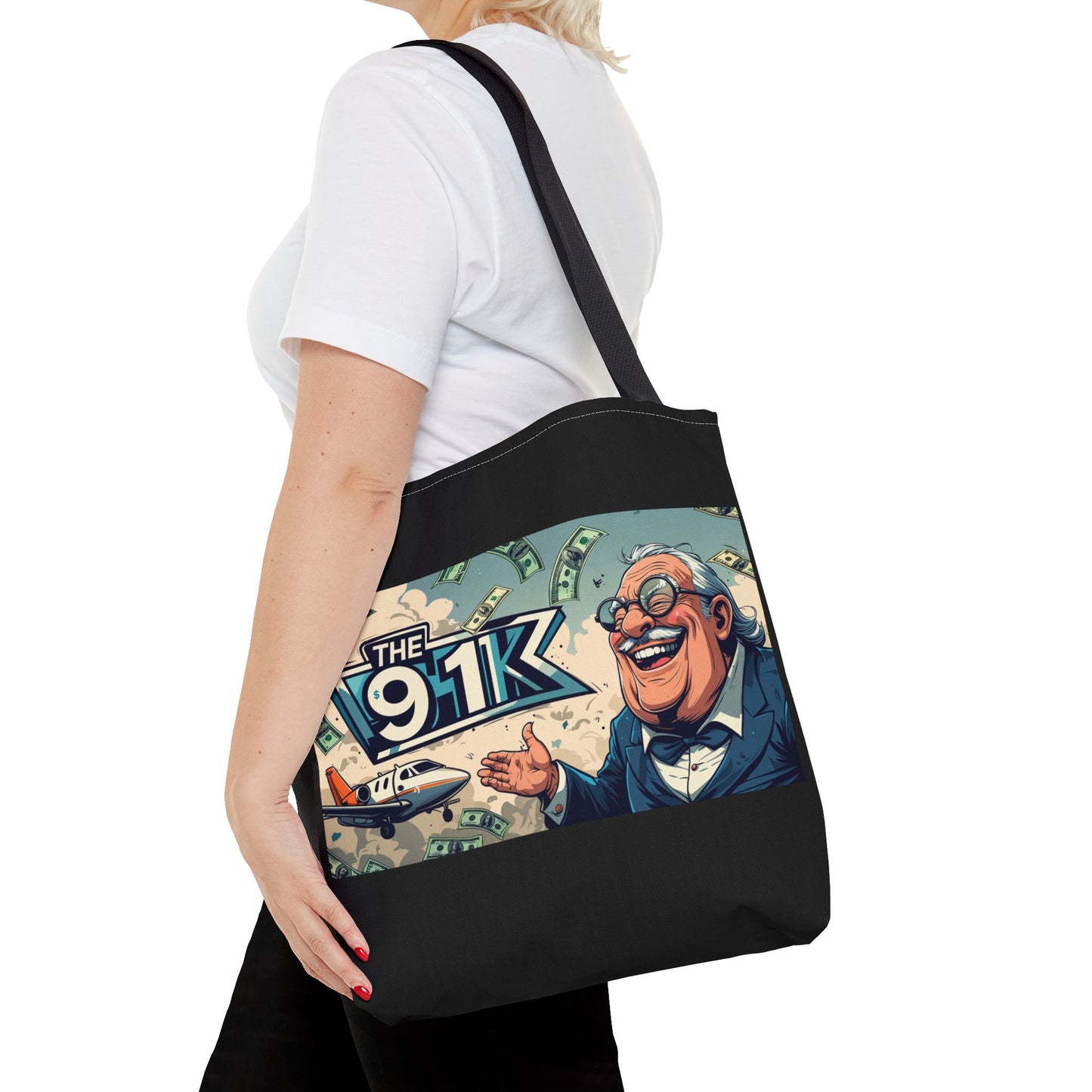 The 91K Collection | Funny Money Tote Bag | A Super Rich Design for Wealth Enthusiasts