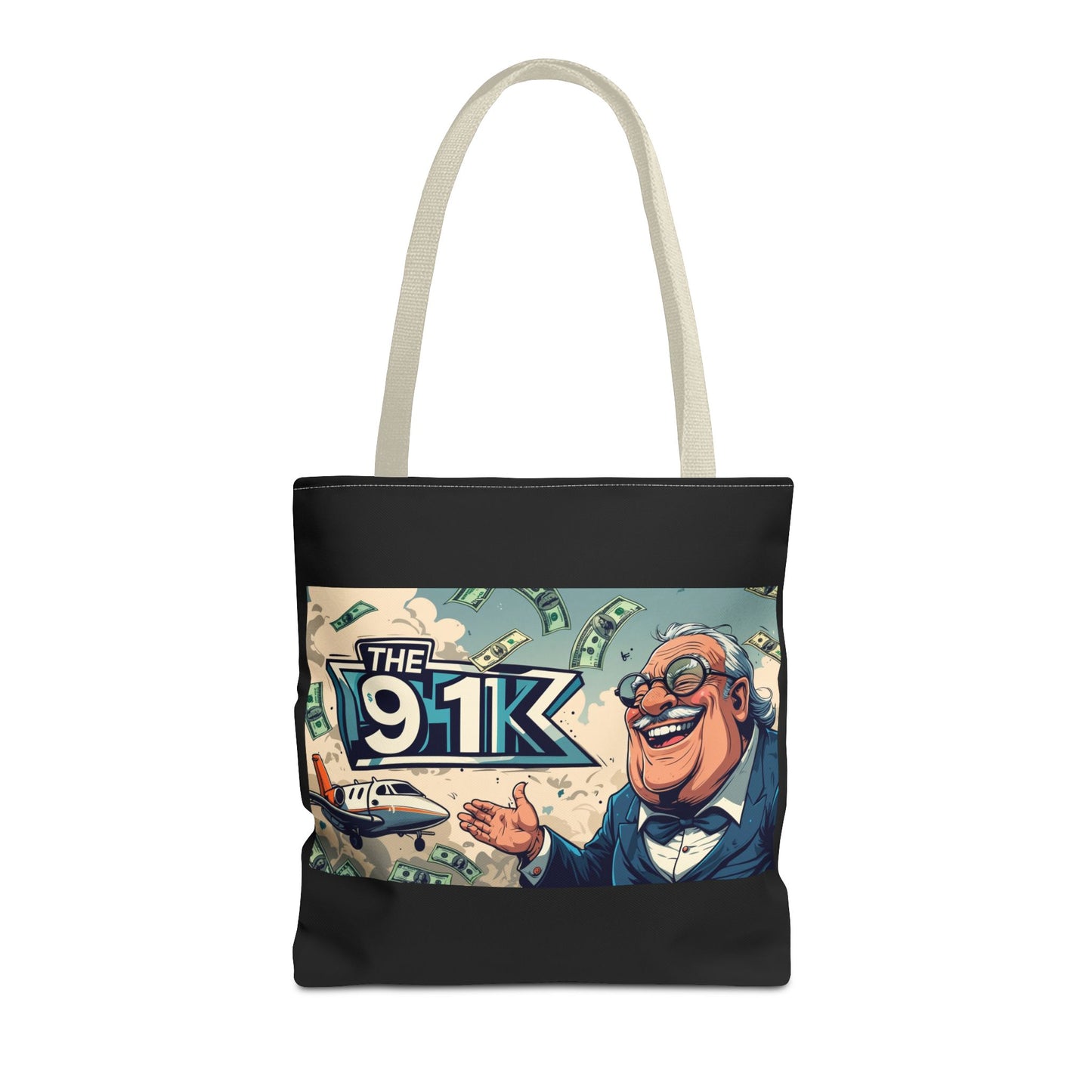 The 91K Collection | Funny Money Tote Bag | A Super Rich Design for Wealth Enthusiasts