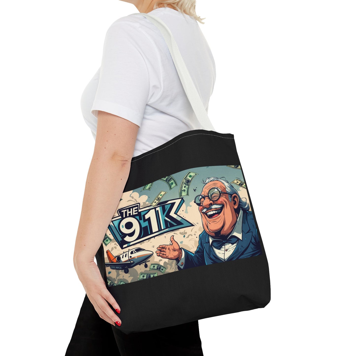 The 91K Collection | Funny Money Tote Bag | A Super Rich Design for Wealth Enthusiasts