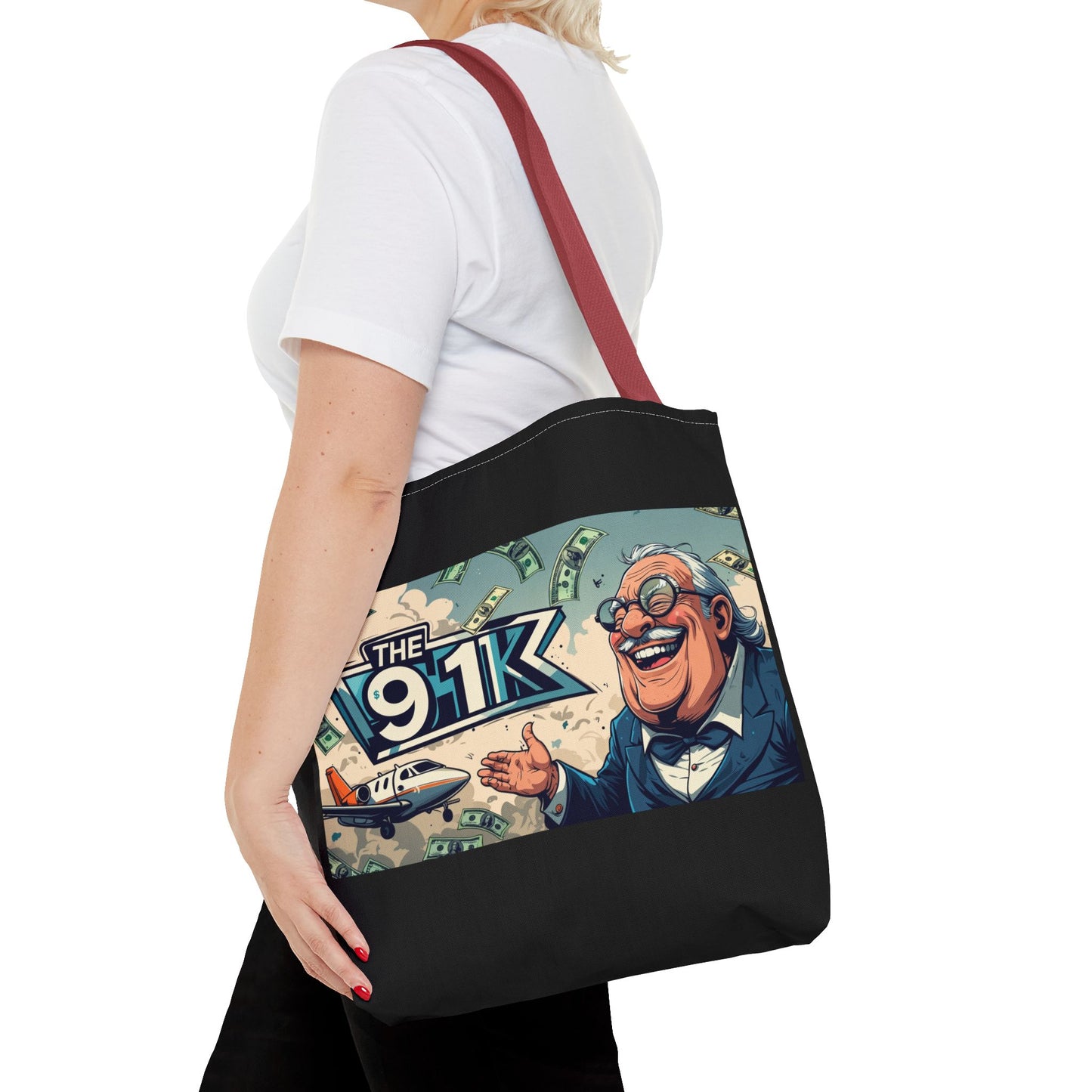 The 91K Collection | Funny Money Tote Bag | A Super Rich Design for Wealth Enthusiasts