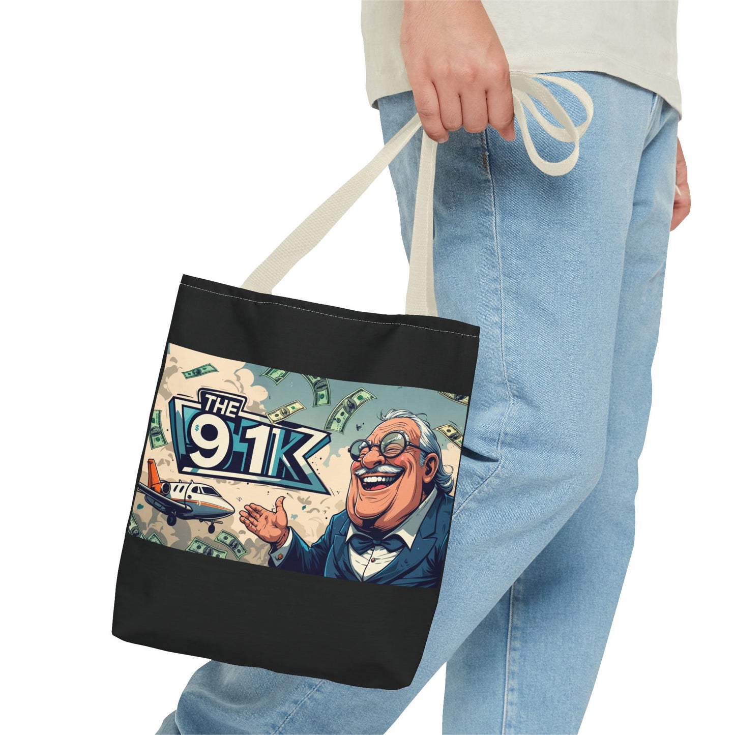 The 91K Collection | Funny Money Tote Bag | A Super Rich Design for Wealth Enthusiasts