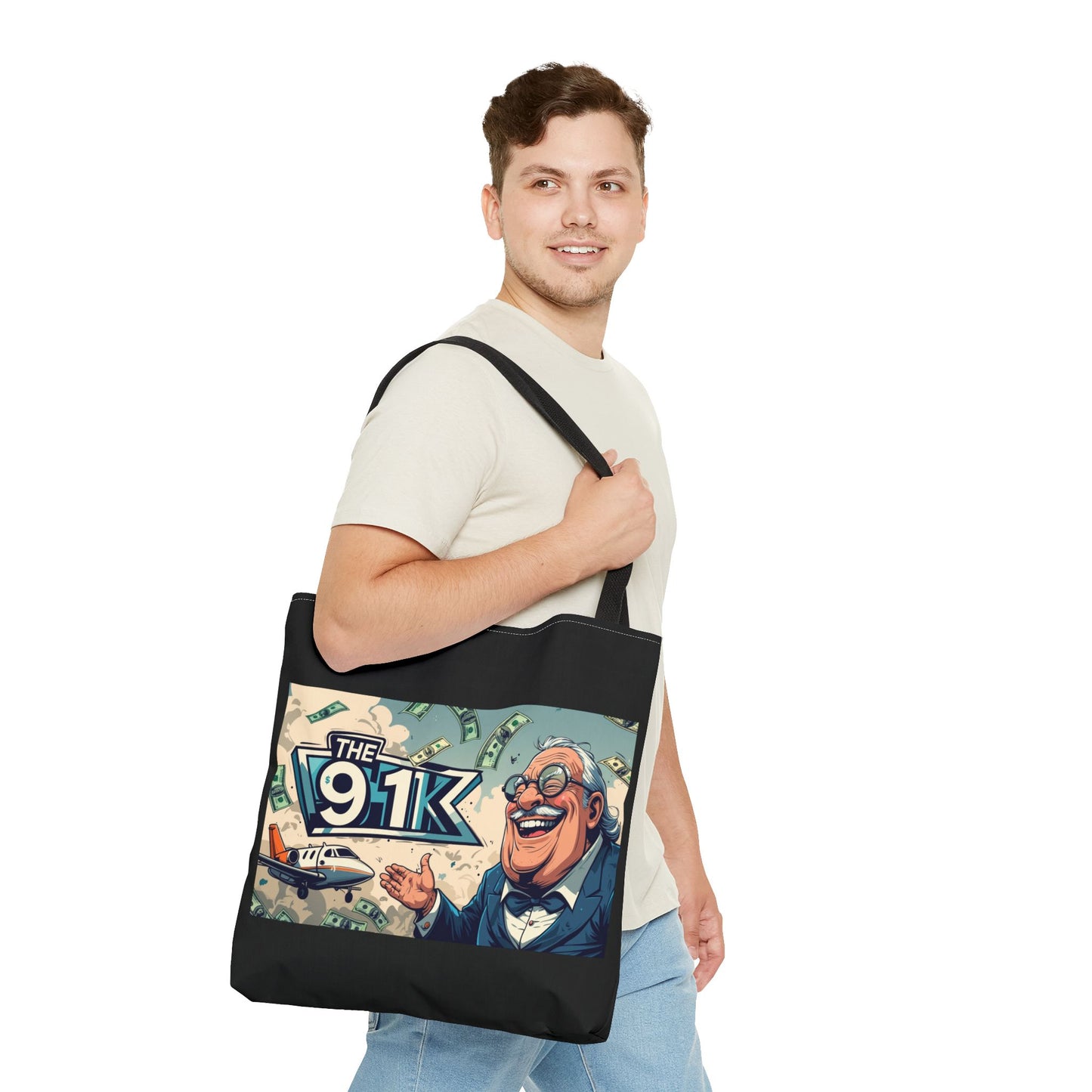 The 91K Collection | Funny Money Tote Bag | A Super Rich Design for Wealth Enthusiasts