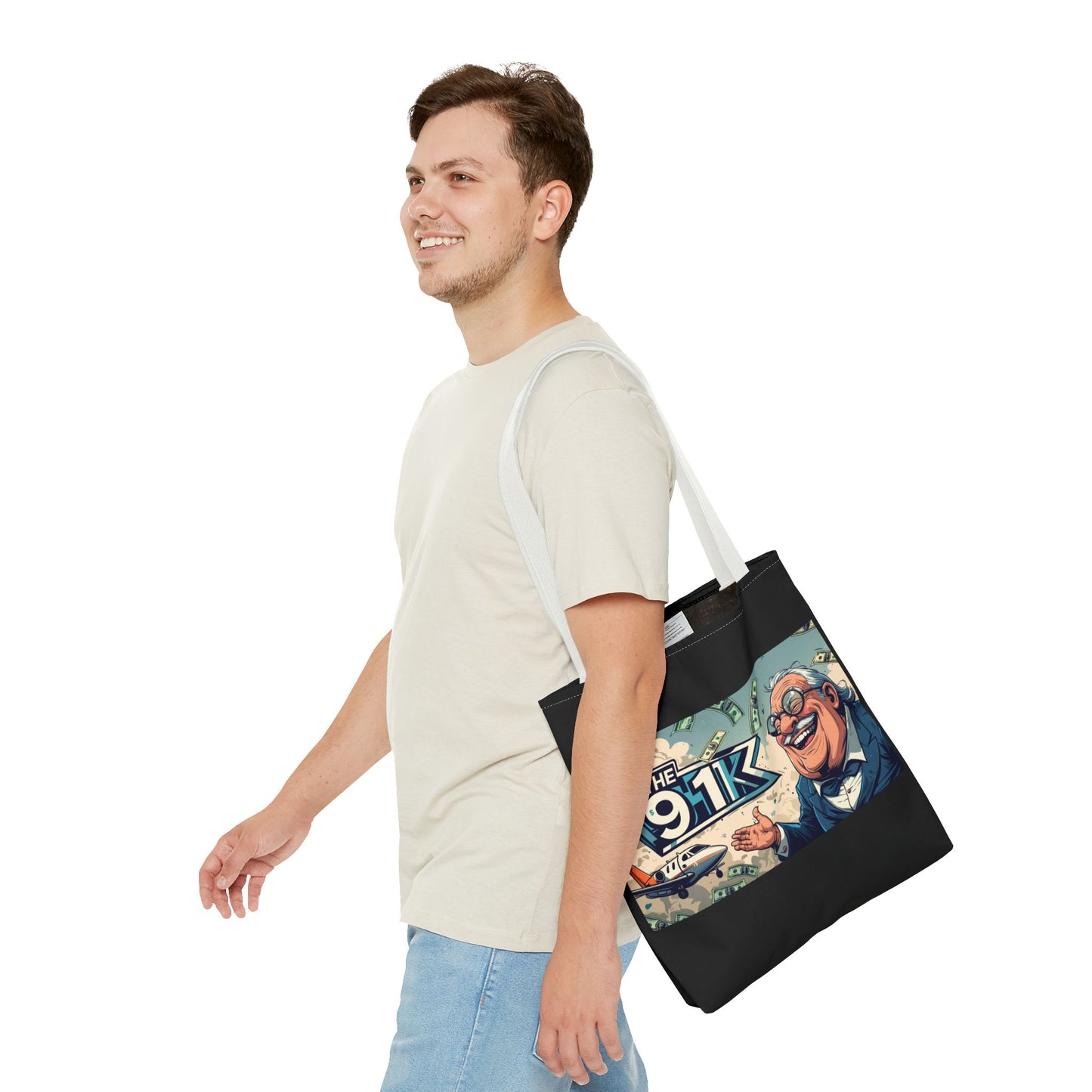 The 91K Collection | Funny Money Tote Bag | A Super Rich Design for Wealth Enthusiasts