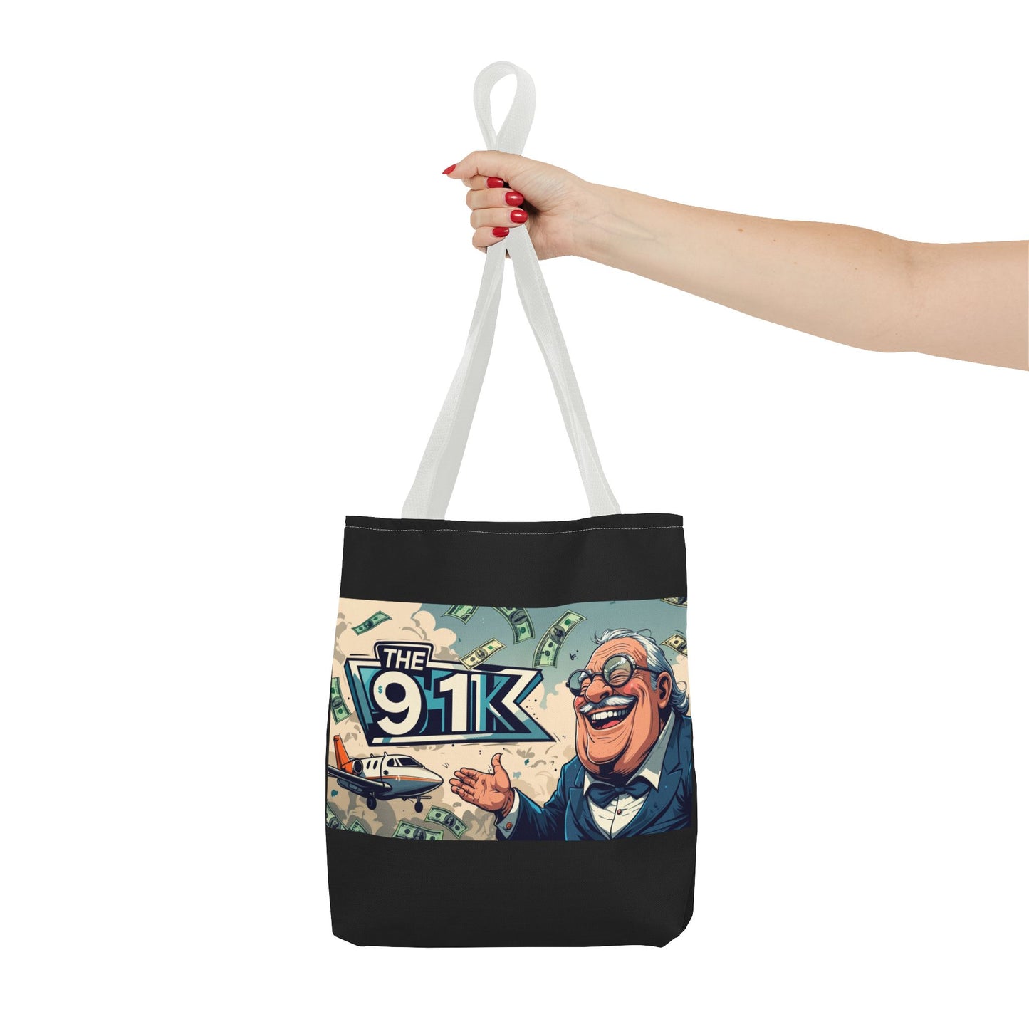 The 91K Collection | Funny Money Tote Bag | A Super Rich Design for Wealth Enthusiasts