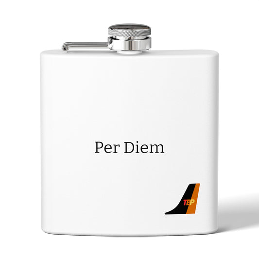 Stainless Steel Flask | 6oz Hip Flask for Gifting | Per Diem Design