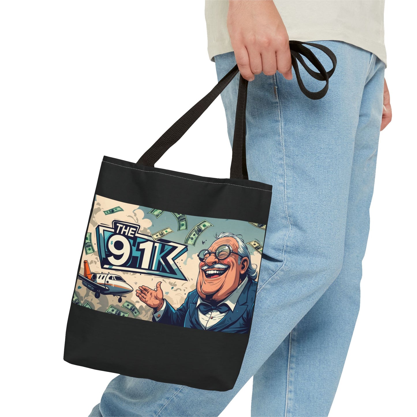 The 91K Collection | Funny Money Tote Bag | A Super Rich Design for Wealth Enthusiasts