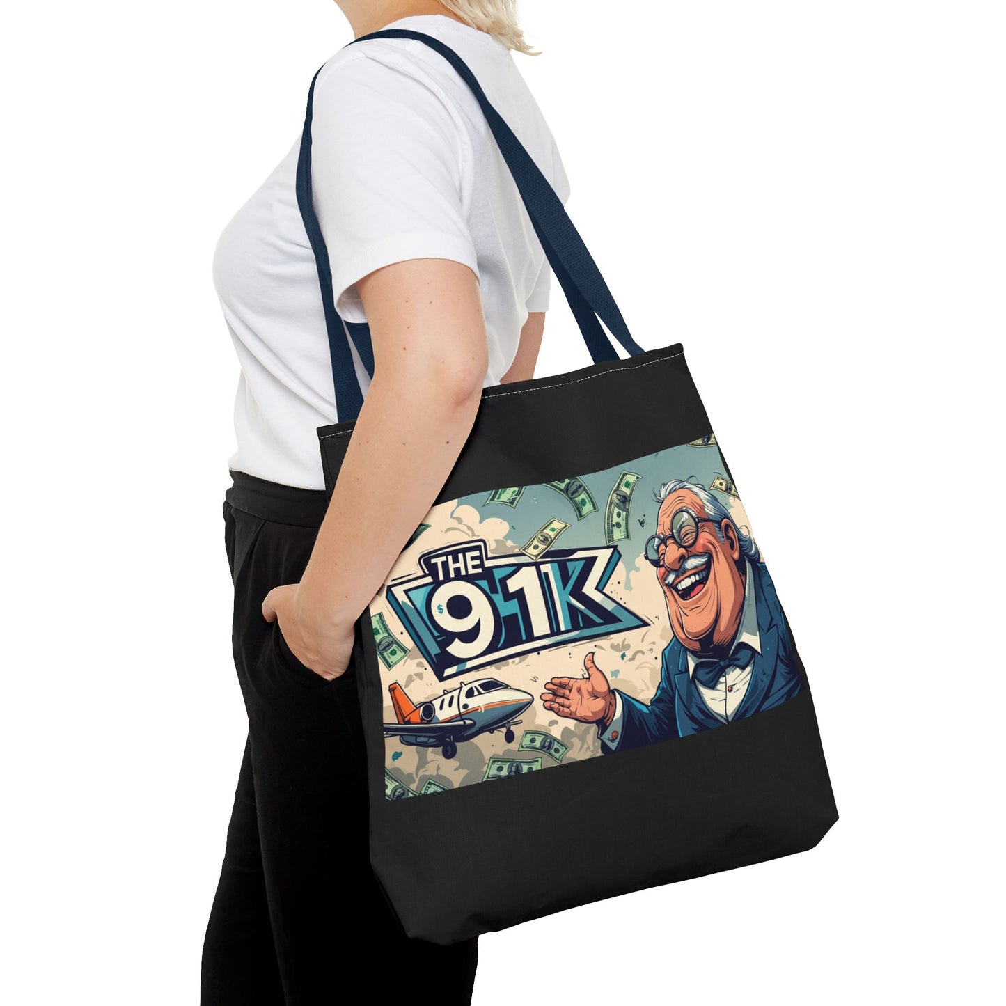 The 91K Collection | Funny Money Tote Bag | A Super Rich Design for Wealth Enthusiasts