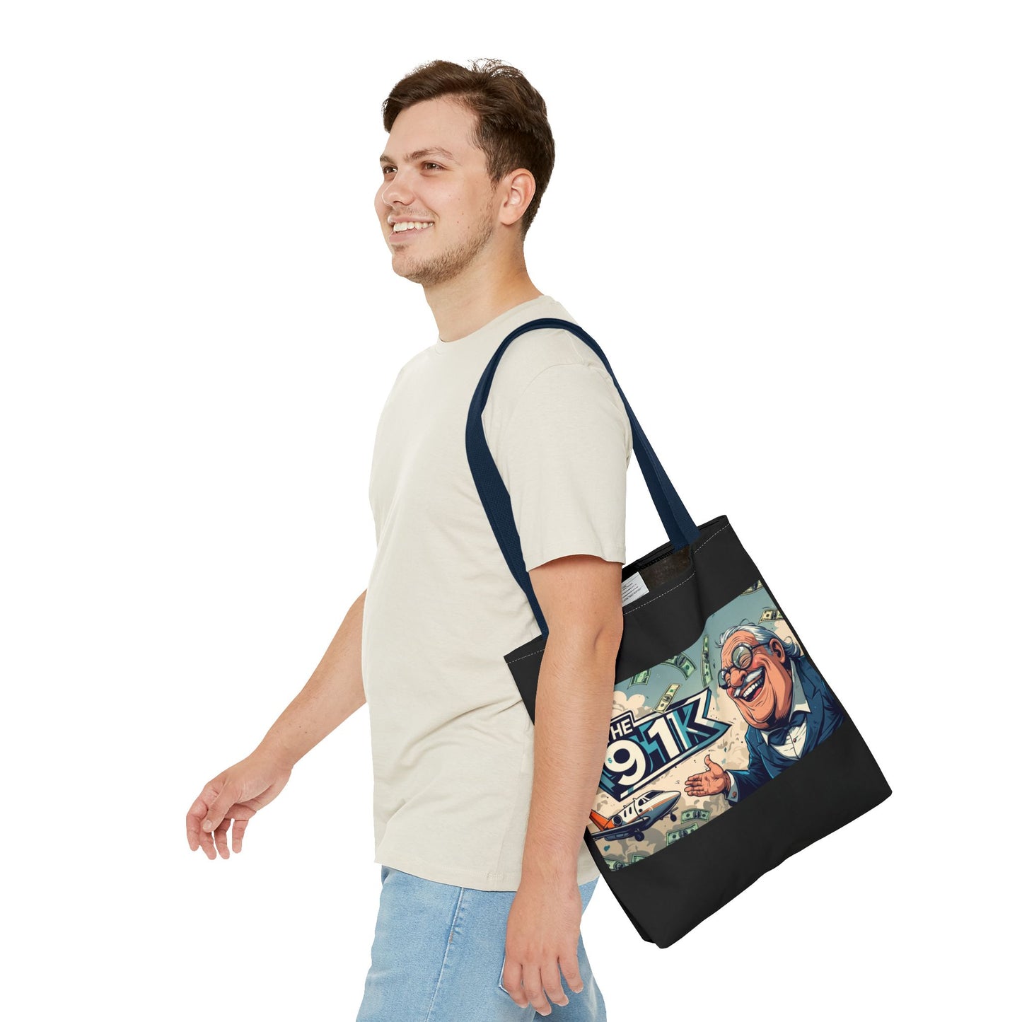 The 91K Collection | Funny Money Tote Bag | A Super Rich Design for Wealth Enthusiasts